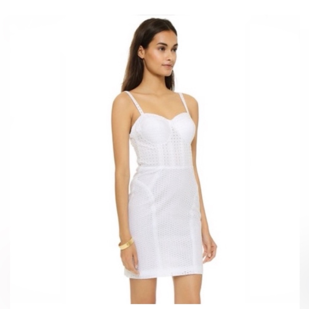 NWOT Rebecca Minkoff White Eyelet Mini Dress- Size 2